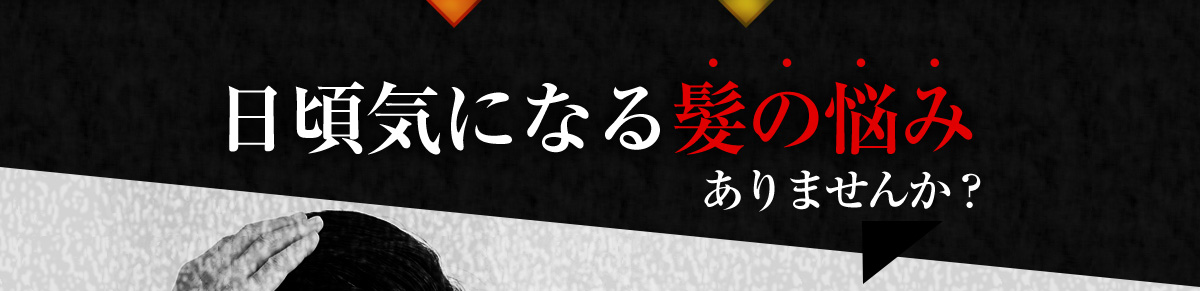 日頃気になる髪の悩みありませんか？